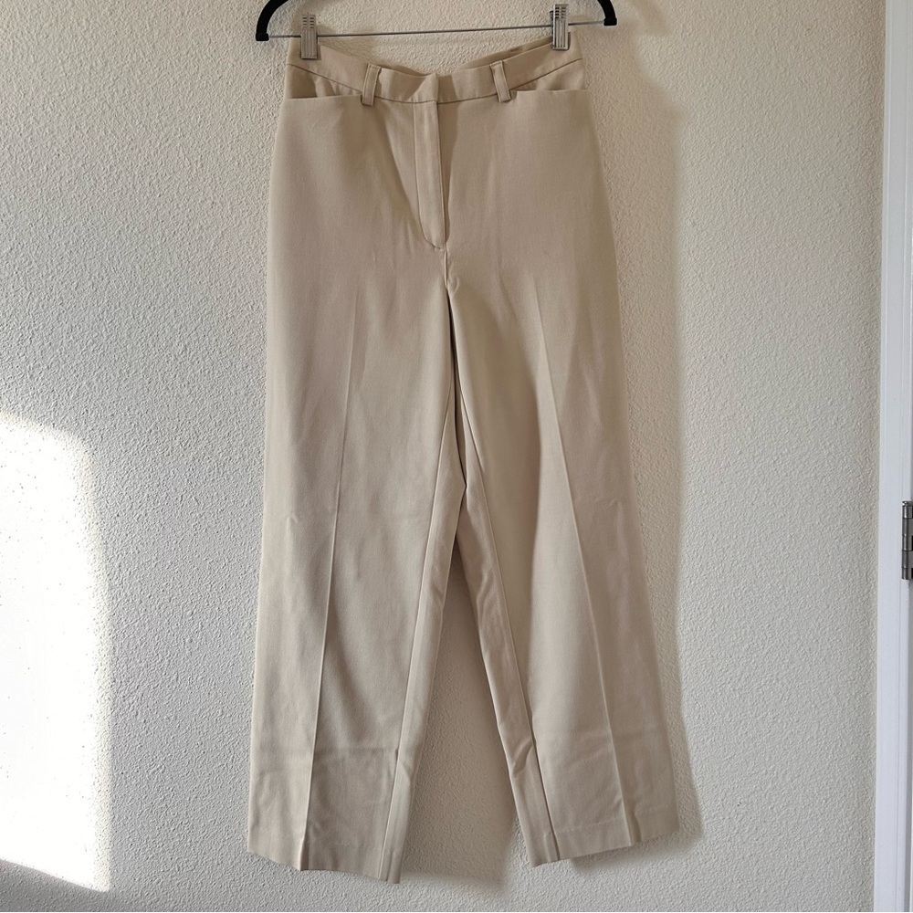 Liz Claiborne High Waist Cream Slacks Women Size 8